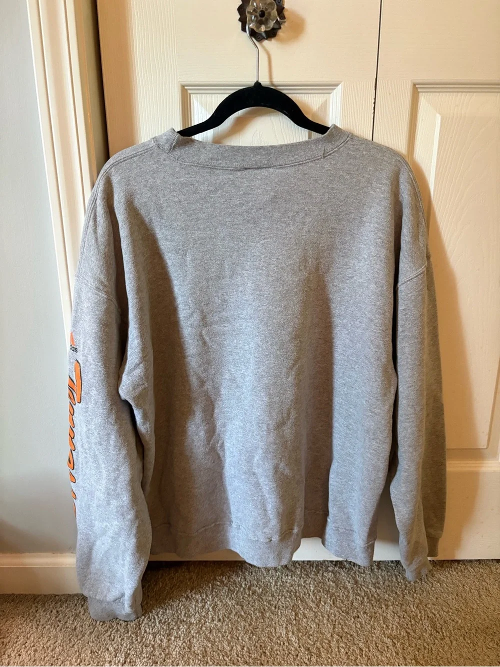 adidas Gray Crewneck Sweatshirt with Orange Tennessee Logo